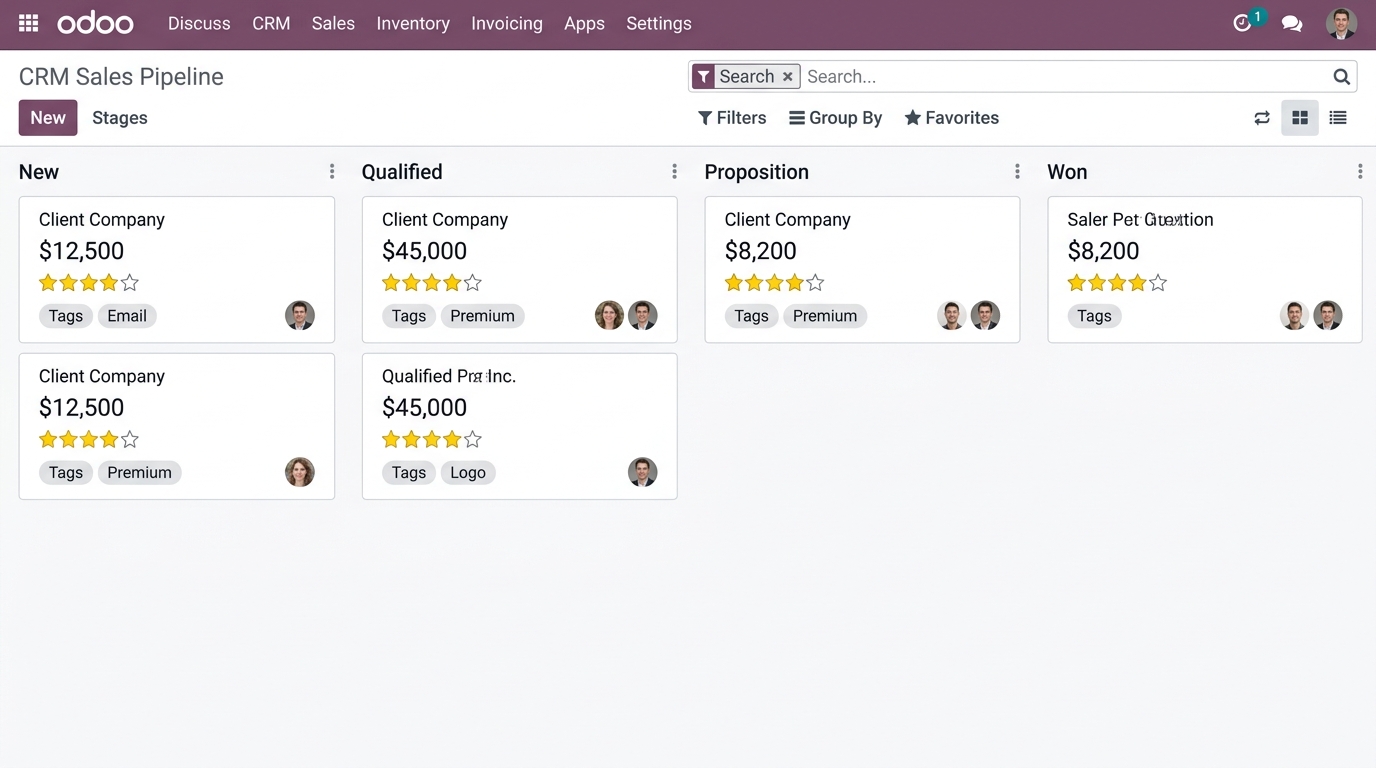 Odoo Community CRM y Pipeline de Ventas