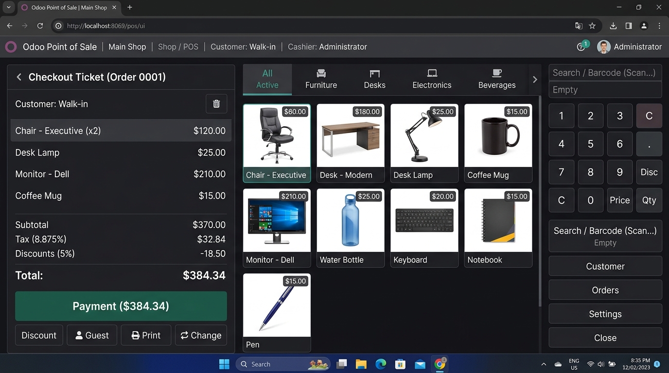 Odoo Community Punto de Venta PoS